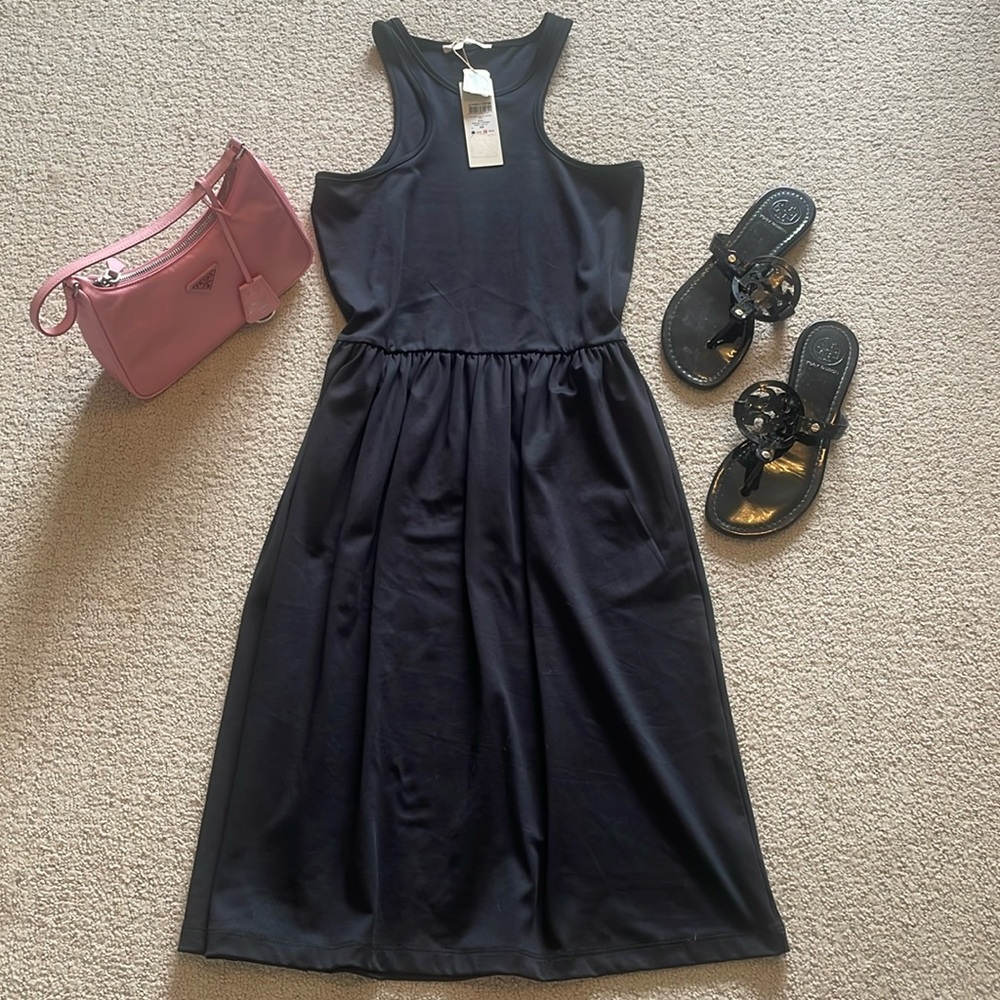 Pieces Black Cocktail Dress Sleeveless Elastic Waist NWT XS
